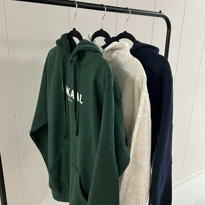 Lokaal basics hoodie, unisex, green, comfy, all seasons, fitted, stylish